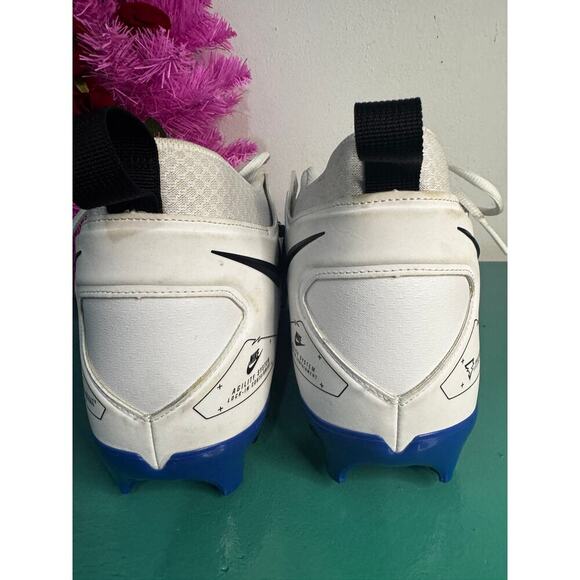 Nike Alpha Menace Pro 3 Football Cleats White/Blue Size 18 - Picture 2 of 6